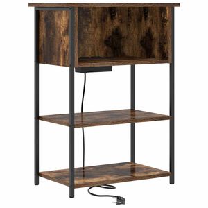 vidaXL &Scaron;alia lovos spintelė Rūkyta ąžuolas 55 x 31 x 76 cm