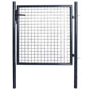 vidaXL Tinkliniai sodo vartai, cinkuotas plienas, 100x100 cm, pilki