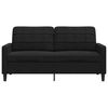 vidaXL Dvivietė sofa, juodos spalvos, 140cm, aksomas