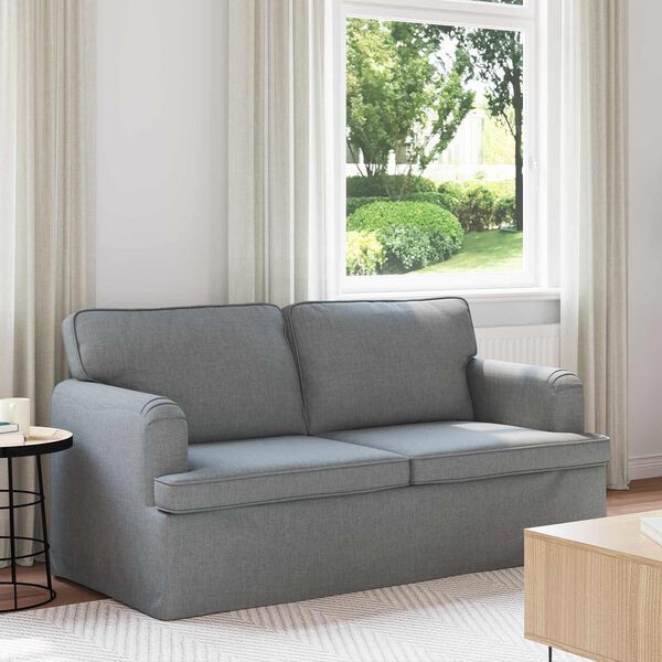 vidaXL Sofa 140cm &Scaron;viesiai pilka Metalas
