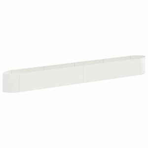 vidaXL Pakelta sodo lova Balta 380 x 40 x 40 cm Plienas