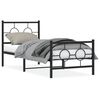 vidaXL Lovos rėmas su galvūgaliu/kojūgaliu, juodas, 75x190cm, metalas