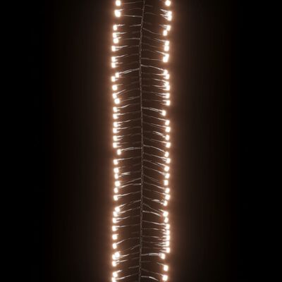 vidaXL LED lempučių girlianda, 17m, PVC, 2000 šiltų baltų LED, tanki