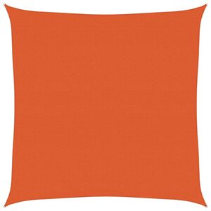 vidaXL Burė nuo saulės, oranžinė, 4x4m, HDPE, 160g/m&sup2;, kvadratinė