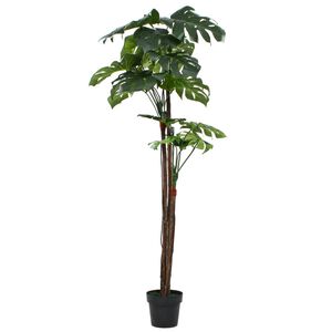 vidaXL Dirbtinė monstera su vazonu, 170 cm, žalia