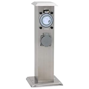 Nerūdijančio Plieno Stovas su Ki&scaron;tukiniais Lizdais Sodui su Laikmačiu