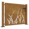 vidaXL Sodo vartai, 100x100 cm, Corten plienas, žolės ra&scaron;tas