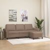 vidaXL Trivietė sofa su pakoja, kapučino spalvos, 180cm, dirbtinė oda