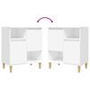 vidaXL Šoninės spintelės, 2vnt., baltos, 60x35x70cm, apdirbta mediena