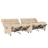 vidaXL Keturvietis atlošiamas masažinis krėslas, kreminis