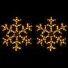 vidaXL Kalėdinės dekoracijos snaigės su LED, 2vnt., 59x59cm