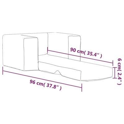 vidaXL Vaikiška sofa-lova, antracito spalvos, minkštas pliušas