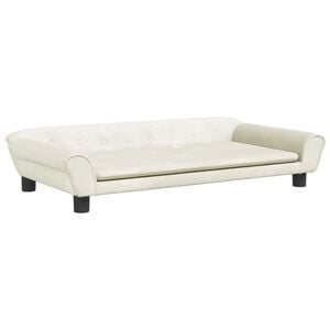 vidaXL Vaiki&scaron;ka sofa, kreminės spalvos, 100x50x26cm, aksomas