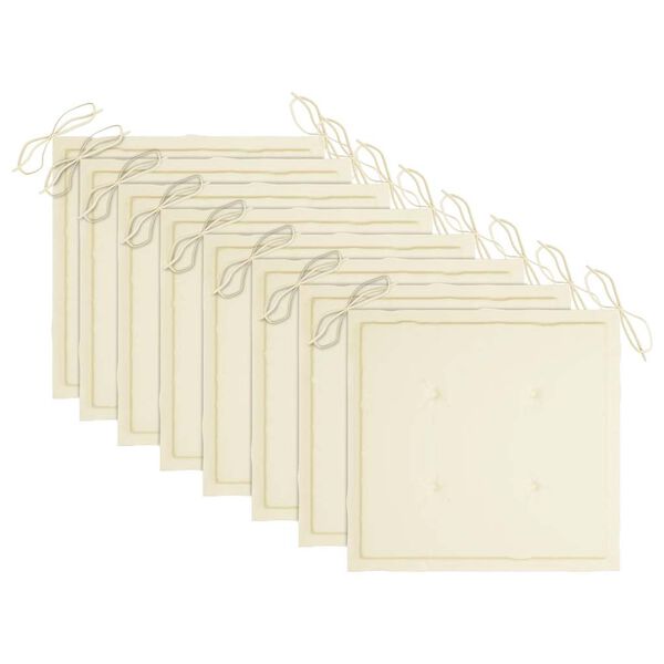 vidaXL Sulankstomos lauko kėdės su pagalvėlėmis, 8vnt., akacija