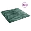 vidaXL Sienų plok&scaron;tės 24 pcs Stone Žalias 50 x 50 cm XPS Putplastis