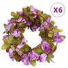 vidaXL Gėlių girliandos, 6vnt., &scaron;viesiai violetinės, 250cm
