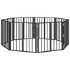 vidaXL &Scaron;unų vartai 8 vnt. Juoda 60 x 60 cm Galvanizuotas plienas