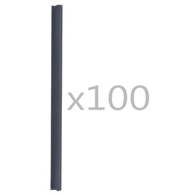 vidaXL Tvoros juostų laikikliai, 100vnt., antracito spalvos, PVC