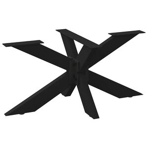 vidaXL Kavos staliuko koja, voro formos, juoda, 98x58x(42-43) cm, plienas