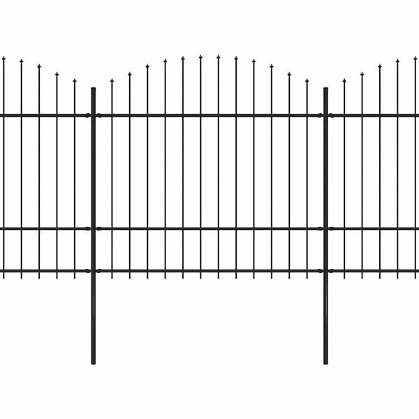 vidaXL Sodo tvora su ie&scaron;meliais, plienas, 1248x175 cm, juoda