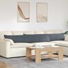 vidaXL Sofa Pagalvės 2 pcs Tamsiai pilka 200 x 40 cm