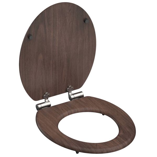 SCH&Uuml;TTE Klozeto sėdynė su soft-close mechanizmu DARK WOOD, MDF