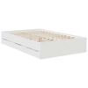 vidaXL Lovos rėmas su stalčių Balta 120 x 200 cm Inžinerinė mediena
