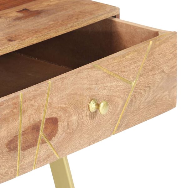 vidaXL Kavos staliukas, 95x50x42cm, medienos masyvas