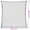 vidaXL Priekabos tinklas su elastine virve, juodas, 4x4m, PP