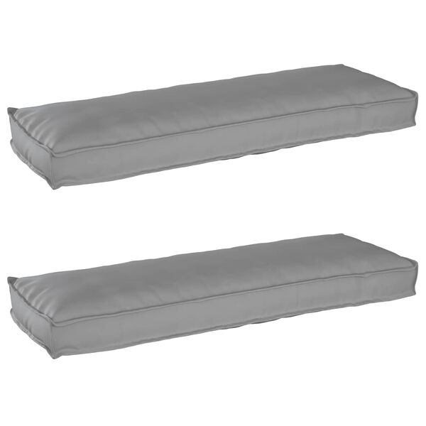 vidaXL Pallet pagalvių rinkinys 2 pcs Pilka 120 x 40 x 8 cm