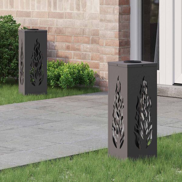 vidaXL Saulės LED &scaron;aligatvio &scaron;viesa 2 pcs Juoda