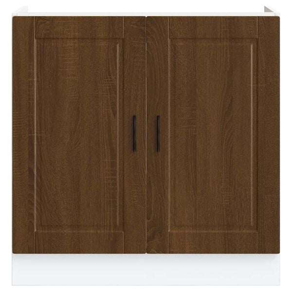 vidaXL kriauklės pagrindo spintelė "Porto" rudas ąžuolas 80x46x81,5 cm