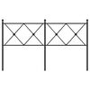 vidaXL Metalinis pakaitinis galvūgalis, juodos spalvos, 160cm