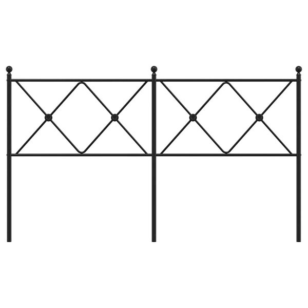 vidaXL Metalinis pakaitinis galvūgalis, juodos spalvos, 160cm