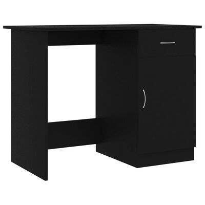 vidaXL Rašomasis stalas, juodos spalvos, 100x50x76cm, MDP