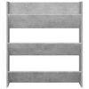 vidaXL Sieninė spintelė batams, betono pilkos spalvos, 80x18x90cm, MDP