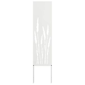 vidaXL Sodo privatumo ekranas &bdquo;Fretwork&ldquo; Balta 32 x 140 cm