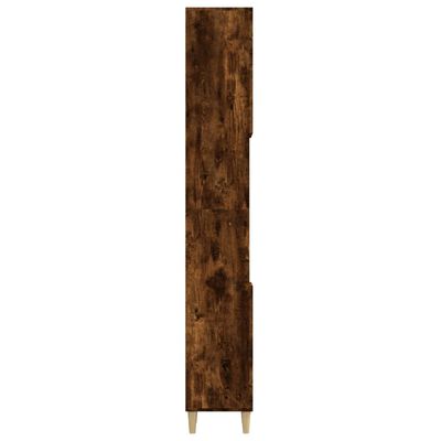vidaXL Vonios kambario spintelė, dūminio ąžuolo, 30x30x190cm, mediena
