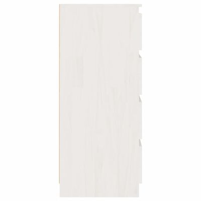 vidaXL Šoninė spintelė, balta, 60x36x64cm, pušies medienos masyvas