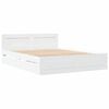 vidaXL Lovos rėmas 2 pcs Baltas 150 x 200 cm Apdirbta mediena
