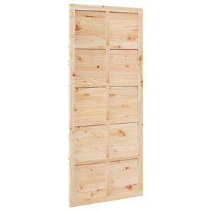 vidaXL Tvarto durys 100 x 2,5 x 208 cm Pu&scaron;ies medienos masyvas