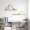 vidaXL Sieninė lentyna 2 pcs Smėlio 100 x 9 x 3 cm Apdirbta mediena