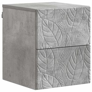 vidaXL Sieninis naktinis staliukas Betono pilka 34,5 x 33 x 40 cm