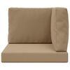 vidaXL Lauko sofa pagalvėlė 3 pcs Taupe Poliesteris