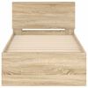 vidaXL Lovos rėmas su galvūgaliu, ąžuolo, 90x200cm, apdirbta mediena