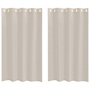 vidaXL Voile Užuolaida 2 vnt. Smėlio 175 x 140 cm Poliesteris