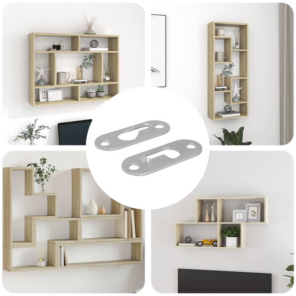 vidaXL Raktelio pakabukas 2 pcs Sidabro 45 x 16 x 3.5 mm Geležis