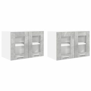 vidaXL Pakabinama spintelė 2 pcs Betono pilka 60 x 31 x 40 cm