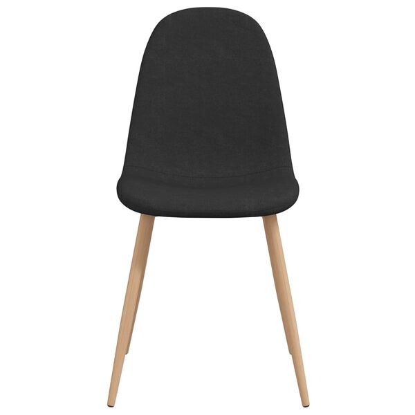 vidaXL Valgomojo kėdės, 4vnt., juodos spalvos, audinys