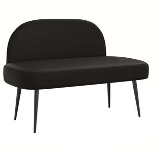 vidaXL Aptrauktas suolelis su atlo&scaron;u Juoda 110 x 60 x 76 cm
